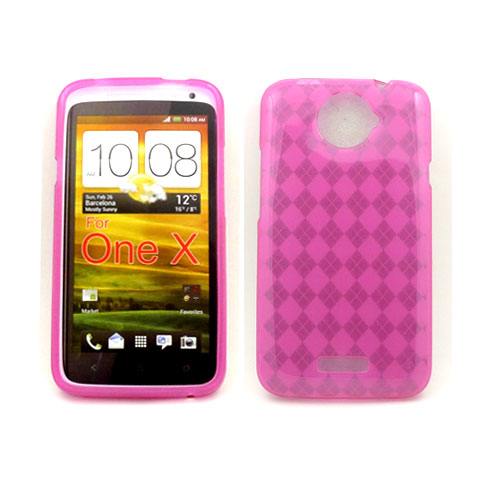 Gel Case  for HTC ONE X(Pink)